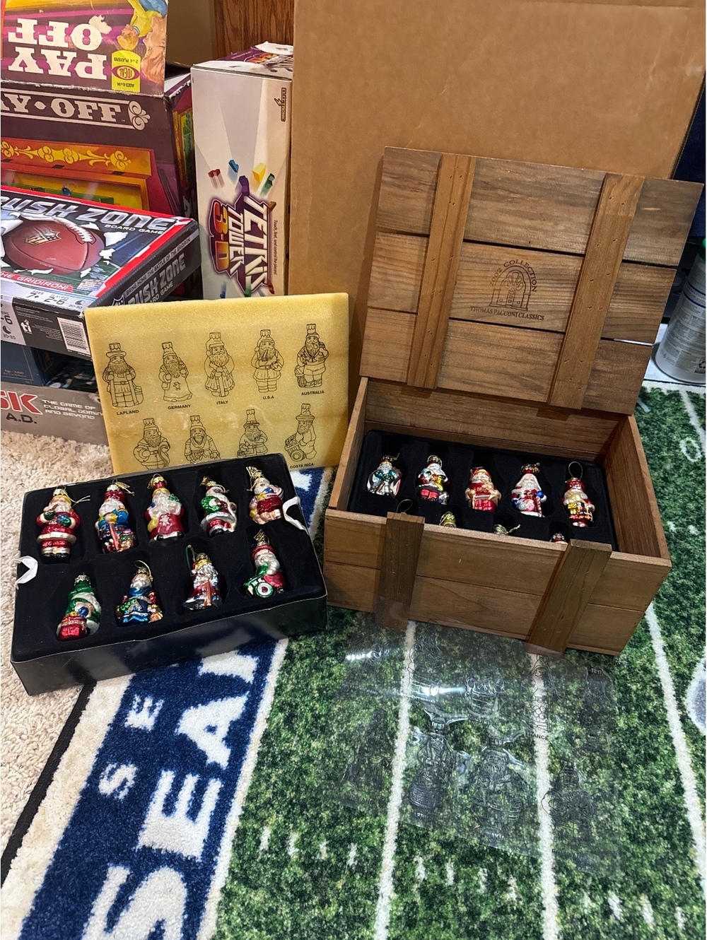 Thomas Pacconi Set of Christmas Ornaments 41 In Crate 2003 Blown Glass